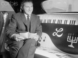 Pianist Liberace Inside His Car